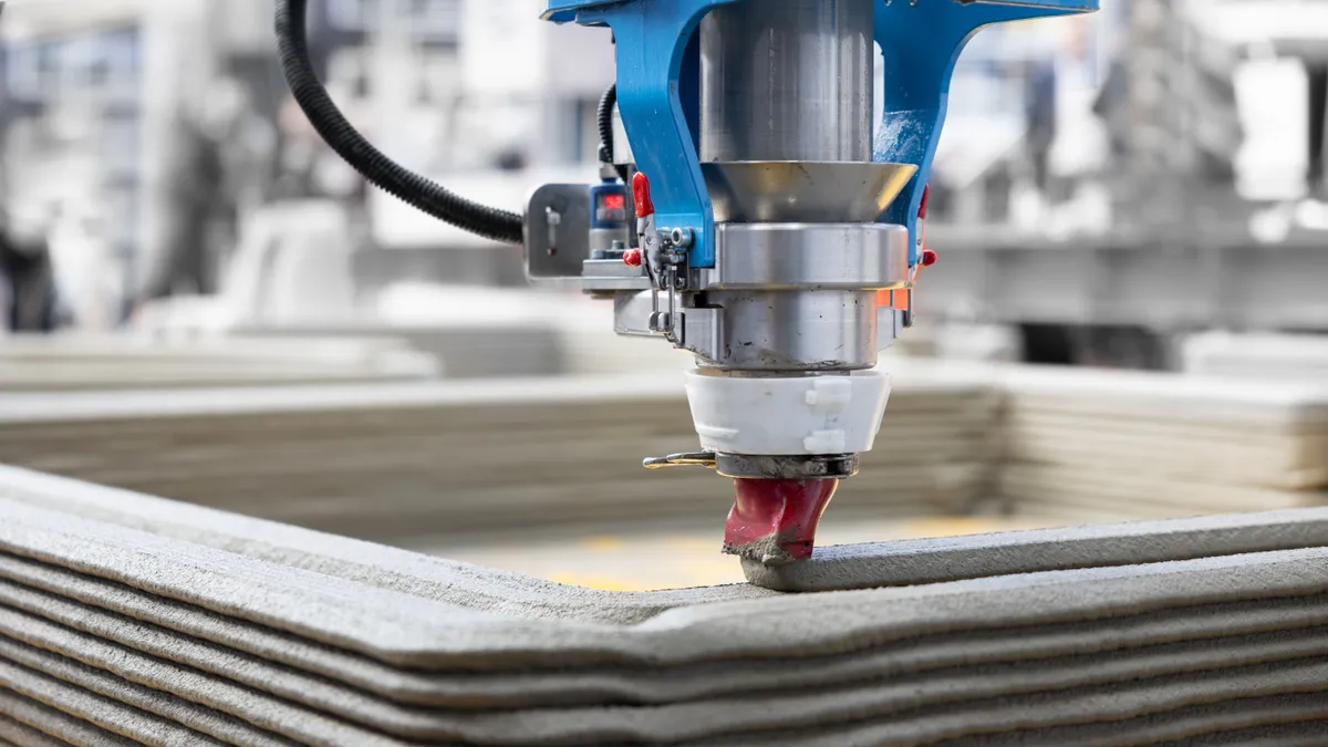 3D printing of concrete